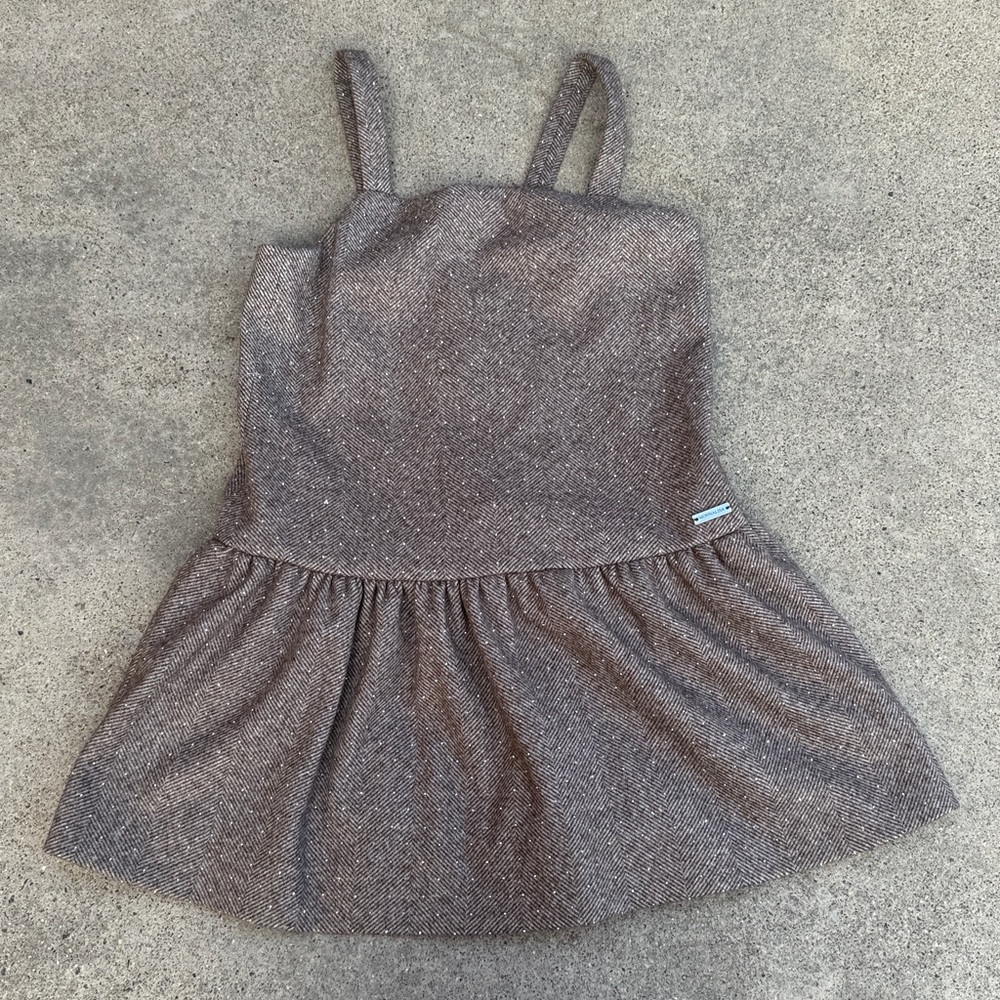 Monnalisa twill sparkle dress 10